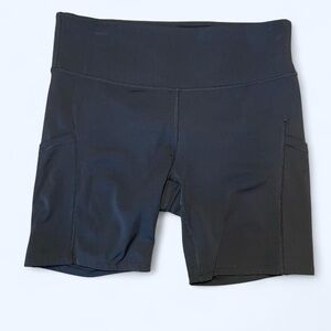 all in motion Black High-Rise Bike Shorts with Side Pockets